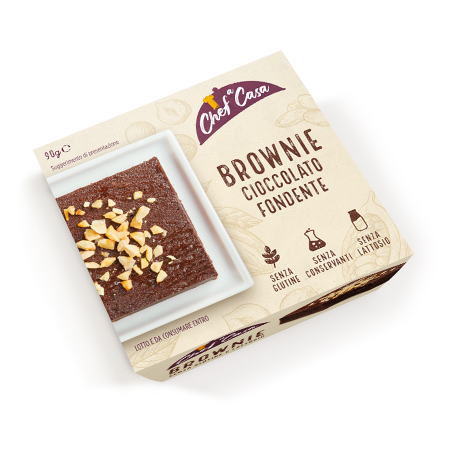 Box da 4 Brownie al Cioccolato Chef a Casa