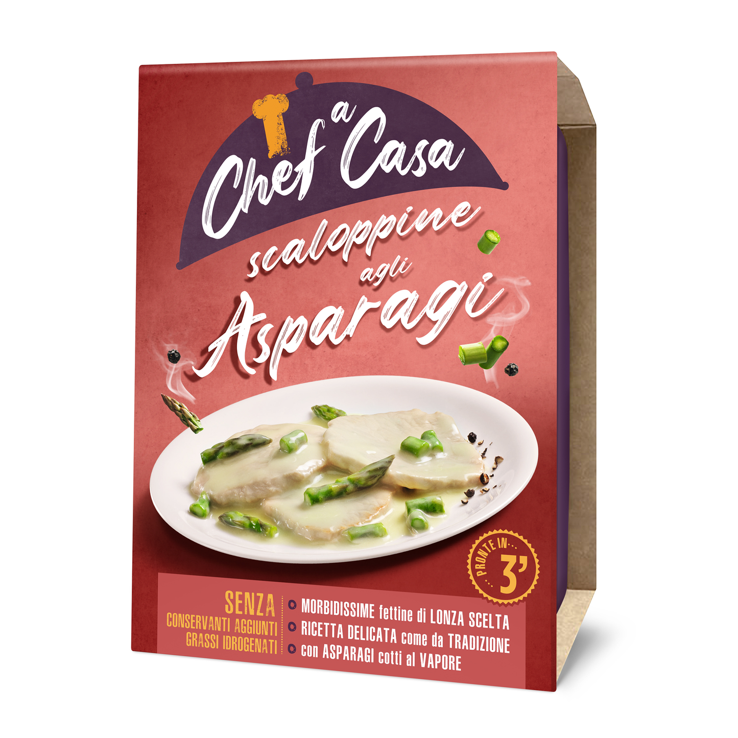 Scaloppine agli Asparagi monopozione Chef a Casa
