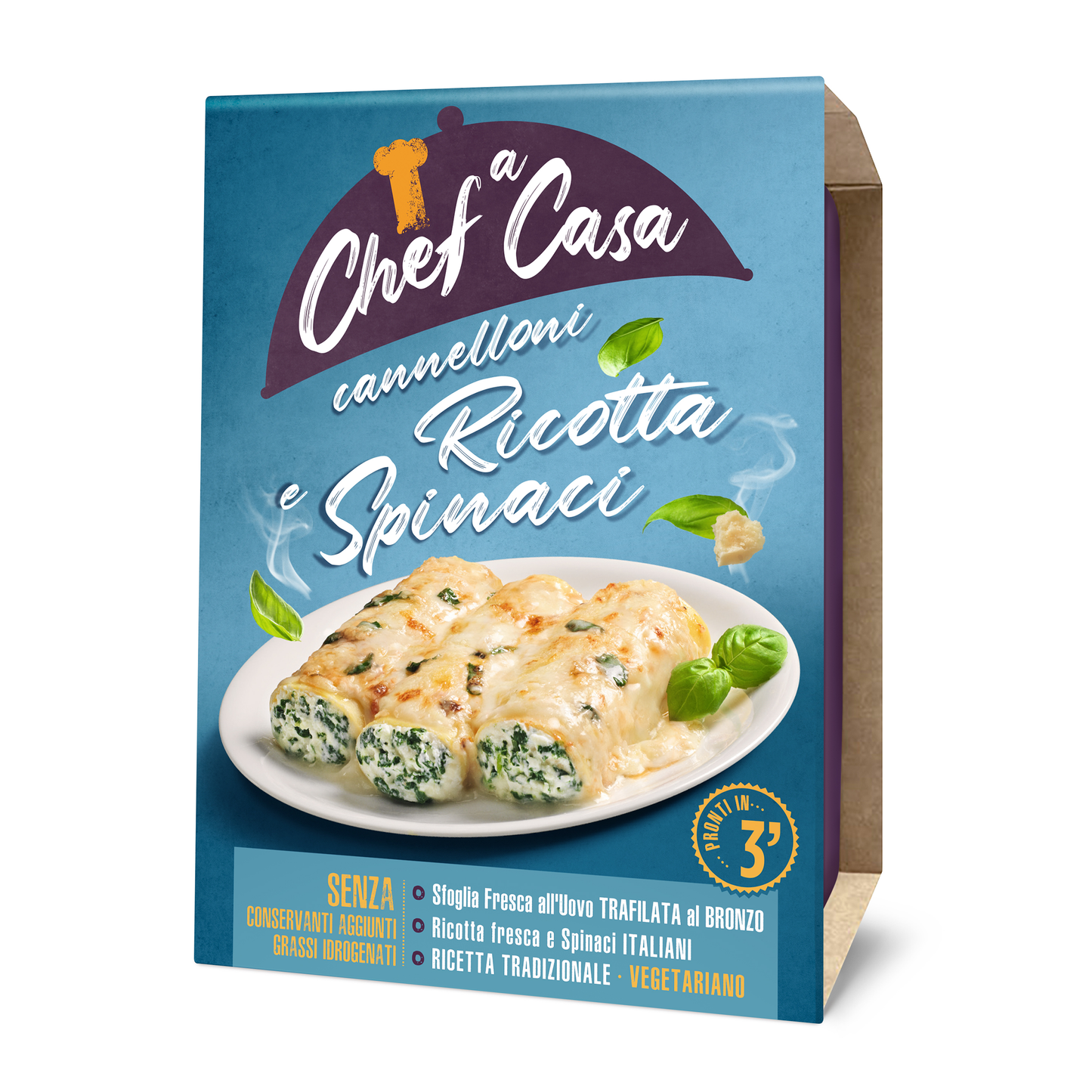 Cannelloni Ricotta e Spinaci monoporzione Chef a Casa