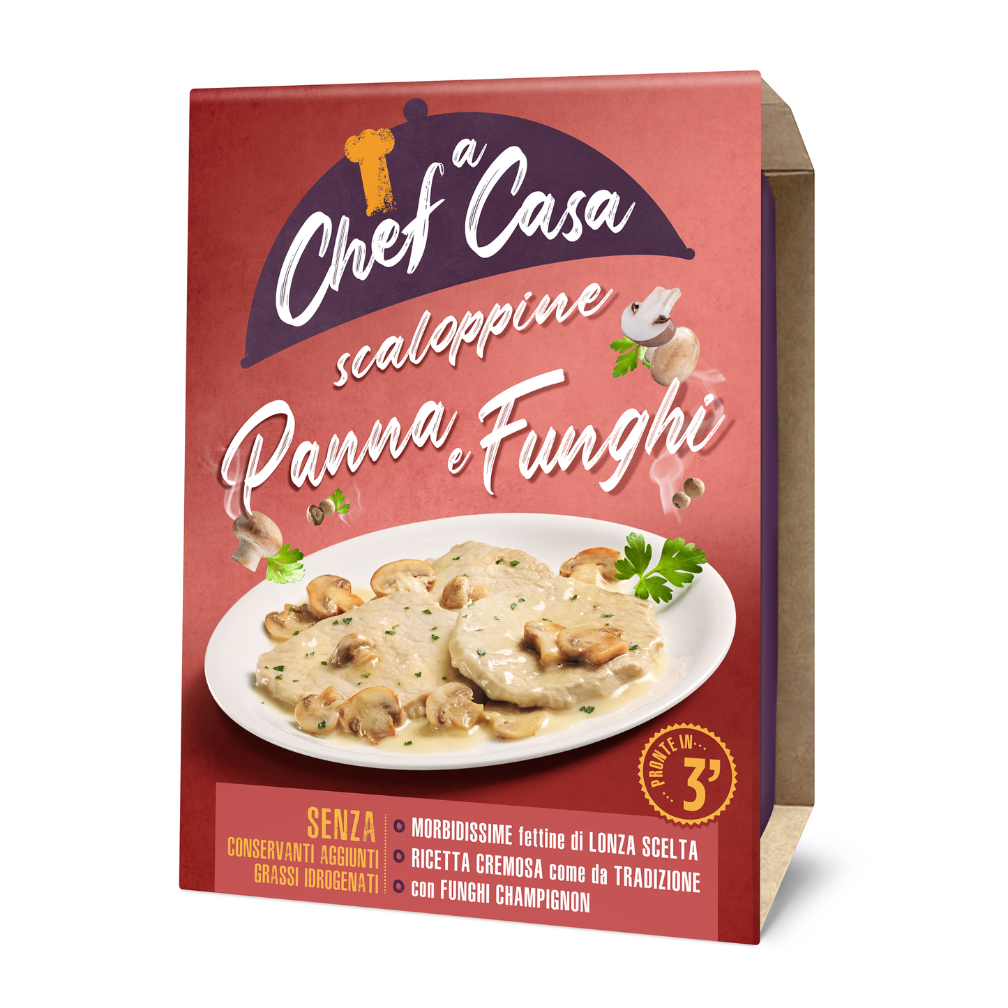 Scaloppine Panna e Funghi monoporzione Chef a Casa