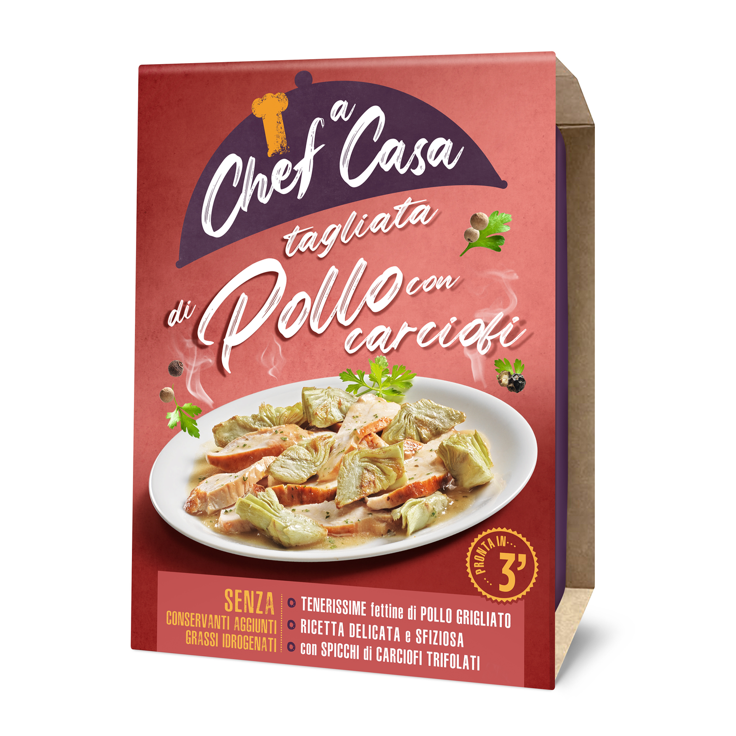 Tagliata di Petto di Pollo ai Carciofi monoporzione Chef a Casa