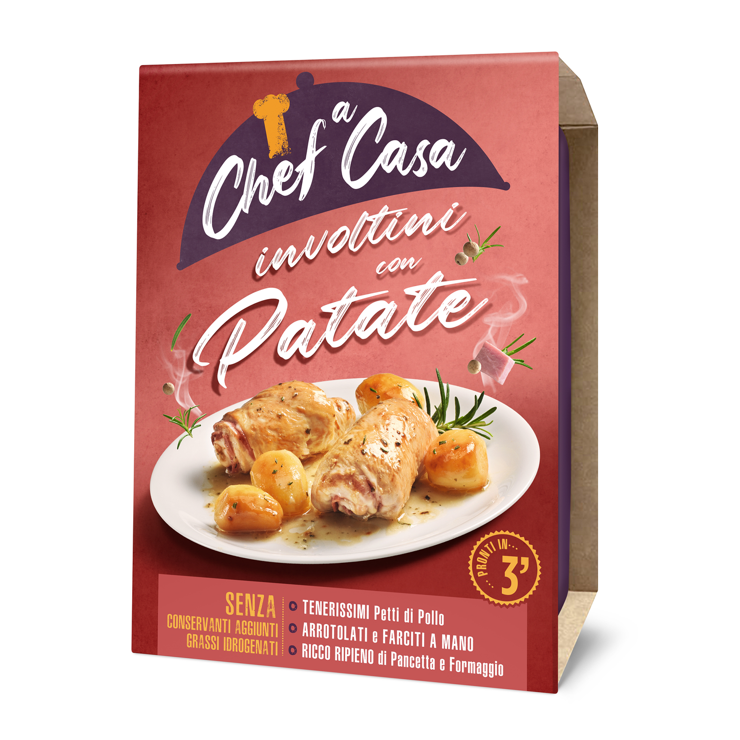 Involtini di Pollo con Patate monoporzione Chef a Casa