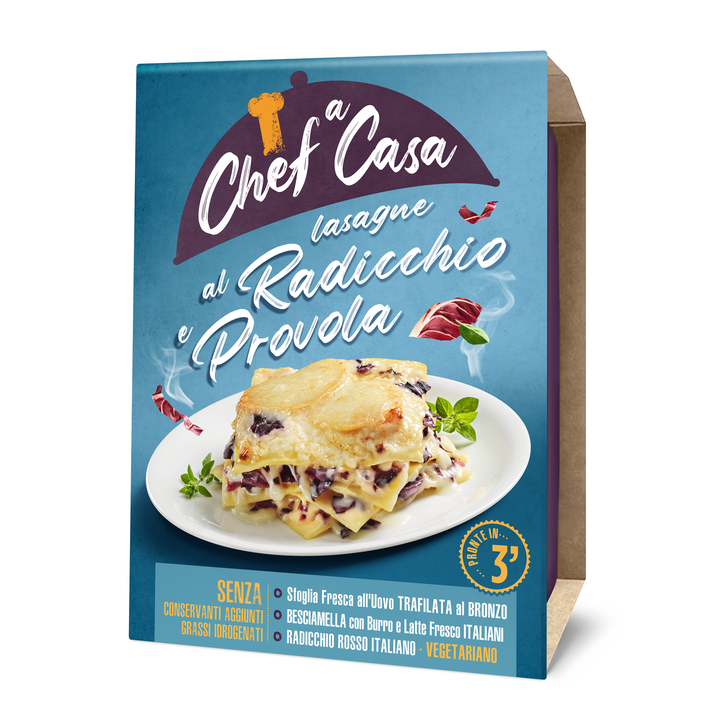Lasagne Radicchio e Provola monoporzione Chef a Casa
