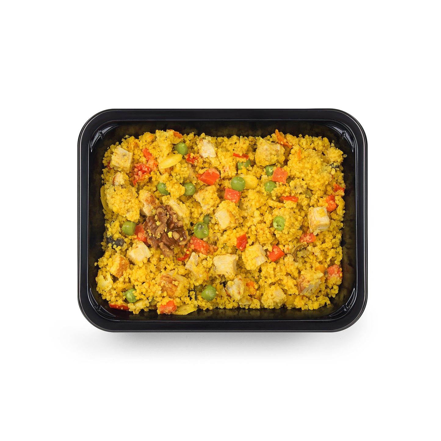 Cous cous con petto di pollo, frutta secca e verdure miste 100 Grammi