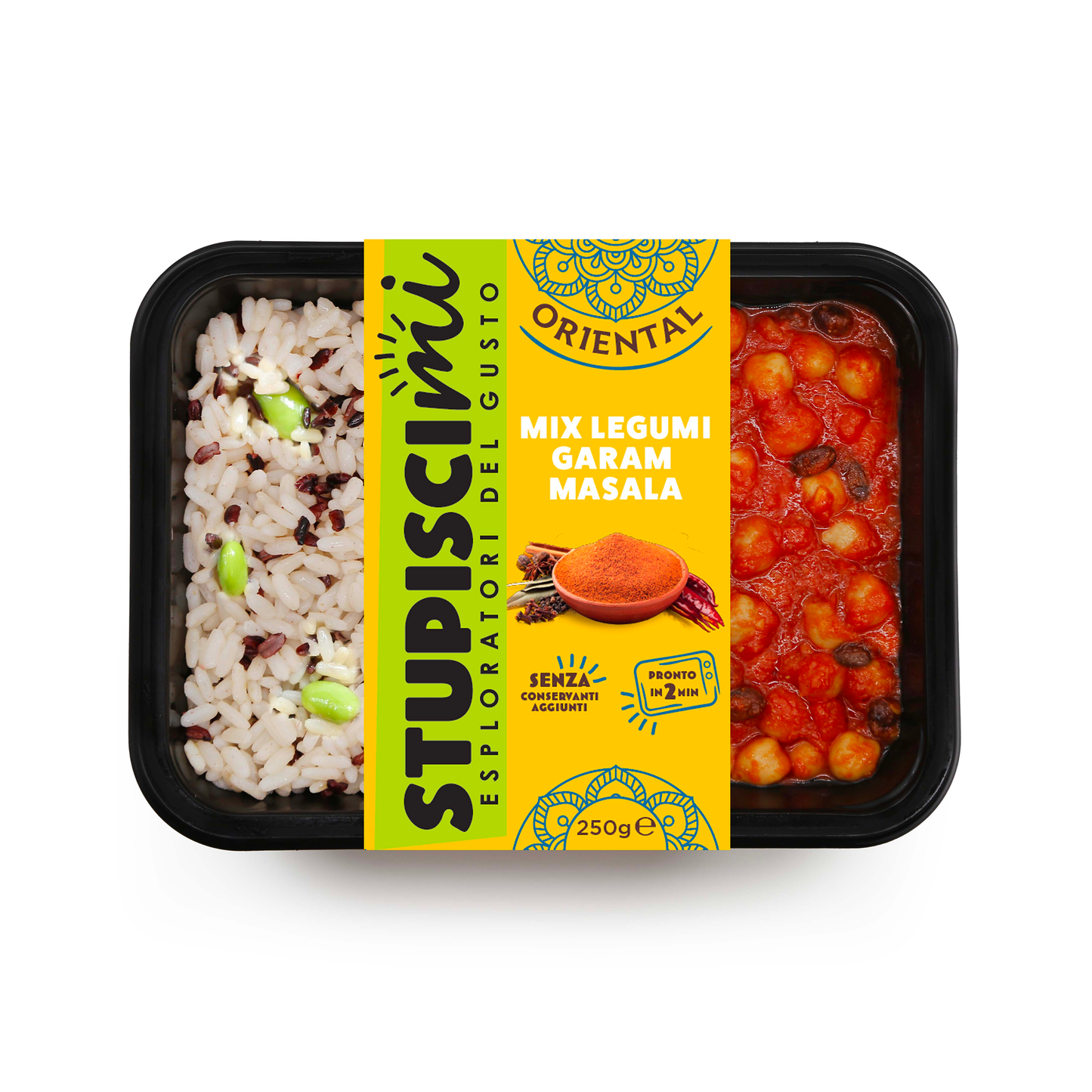 Mix di Legumi Garam Masala e Riso con Edamame monoporzione Stupiscimi