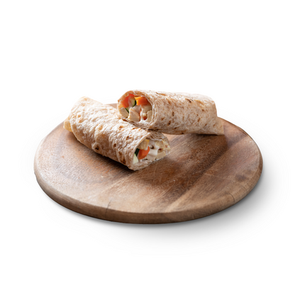 Tacos proteico con petto di pollo, carote, zucchine e salsa yogurt 100 Grammi