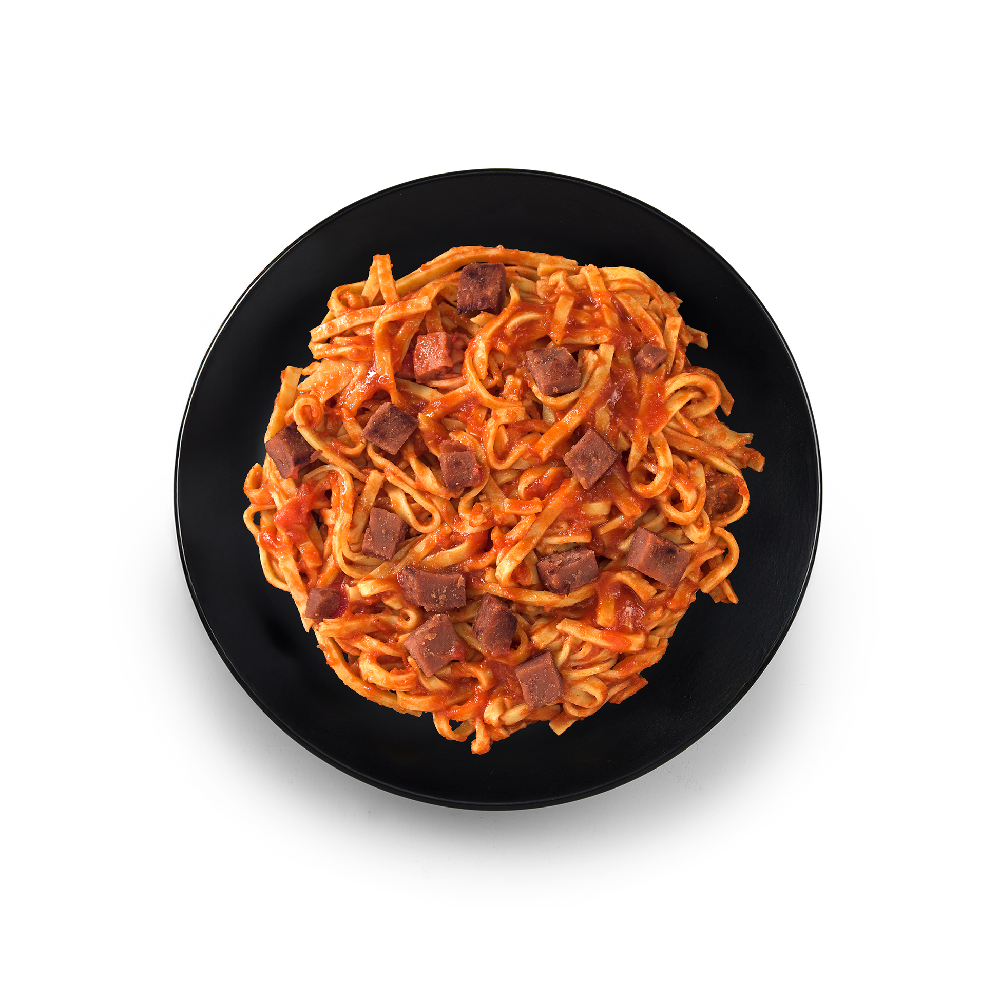 Vegan Fettuccine Amatriciana style monoporzione Stupiscimi