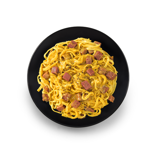 Vegan Fettuccine Carbonara style monoporzione Stupiscimi