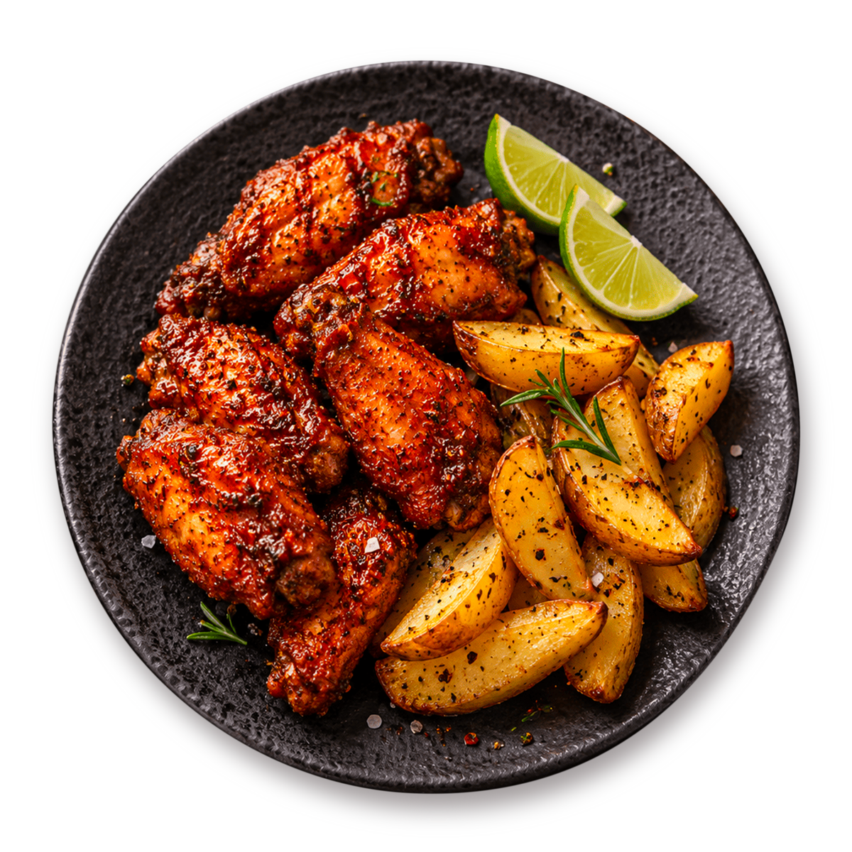 Alette di Pollo marinate con Patate a spicchi monoporzione Chef a Casa