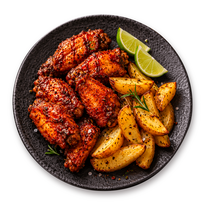 Alette di Pollo marinate con Patate a spicchi monoporzione Chef a Casa
