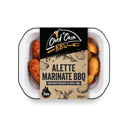 Alette di Pollo marinate con Patate a spicchi monoporzione Chef a Casa