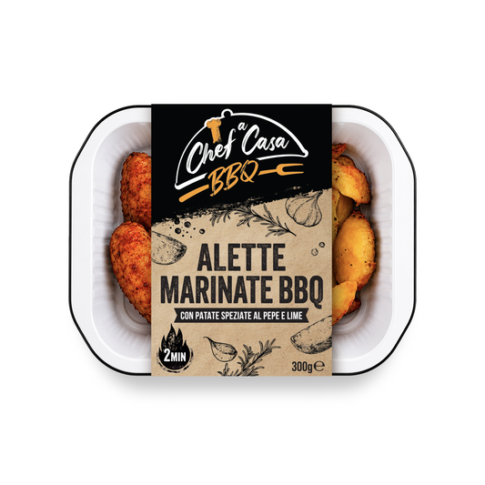 Alette di Pollo marinate con Patate a spicchi monoporzione Chef a Casa