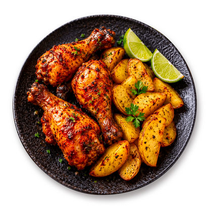 Alette di Pollo marinate con Patate a spicchi monoporzione Chef a Casa