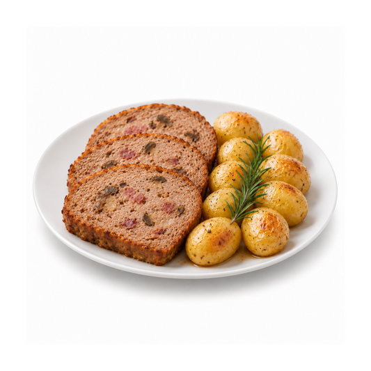 2 X Polpettone di carni rosse con speck e funghi da 1,2kg Chef a Casa