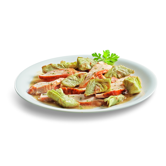 Tagliata di Petto di Pollo ai Carciofi monoporzione Chef a Casa