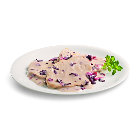 Scaloppine Radicchio e Provola monoporzione Chef a Casa