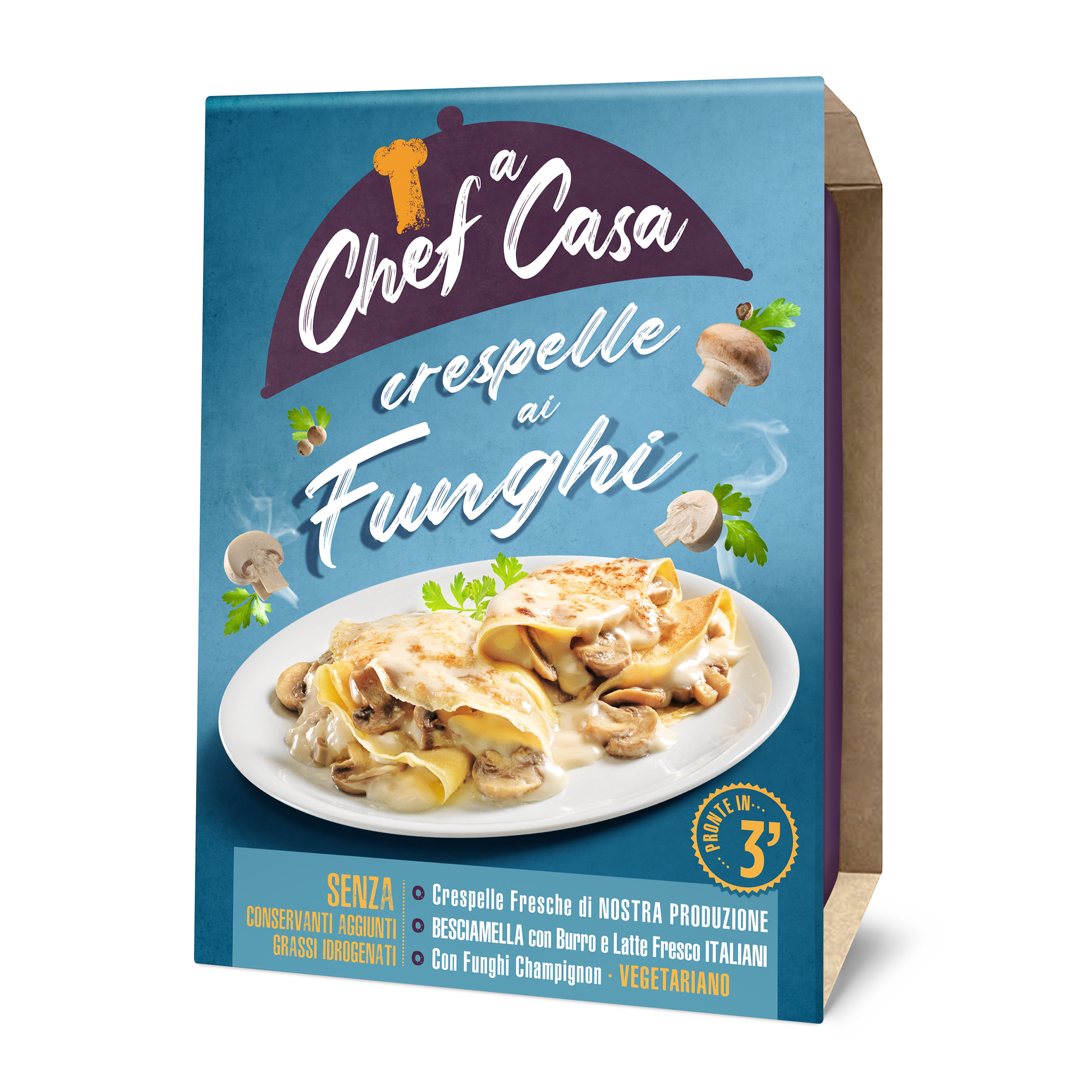 Crespelle ai Funghi monoporzione Chef a Casa