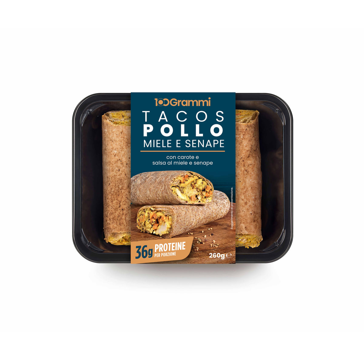 4 X Tacos Pollo, Miele e Senape da 260g - High Protein 100 Grammi