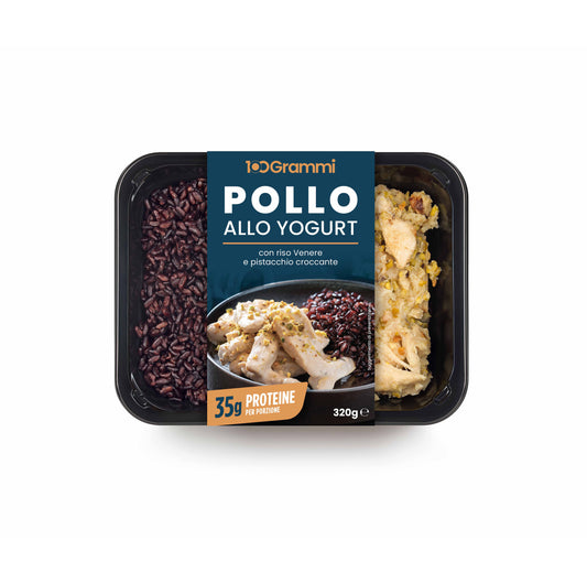 4 X Straccetti di Pollo con Yogurt e Riso venere da 320g - High Protein 100 Grammi