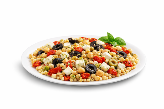 Fregola con Feta, Ceci e Pesto di Basilico Chef a Casa