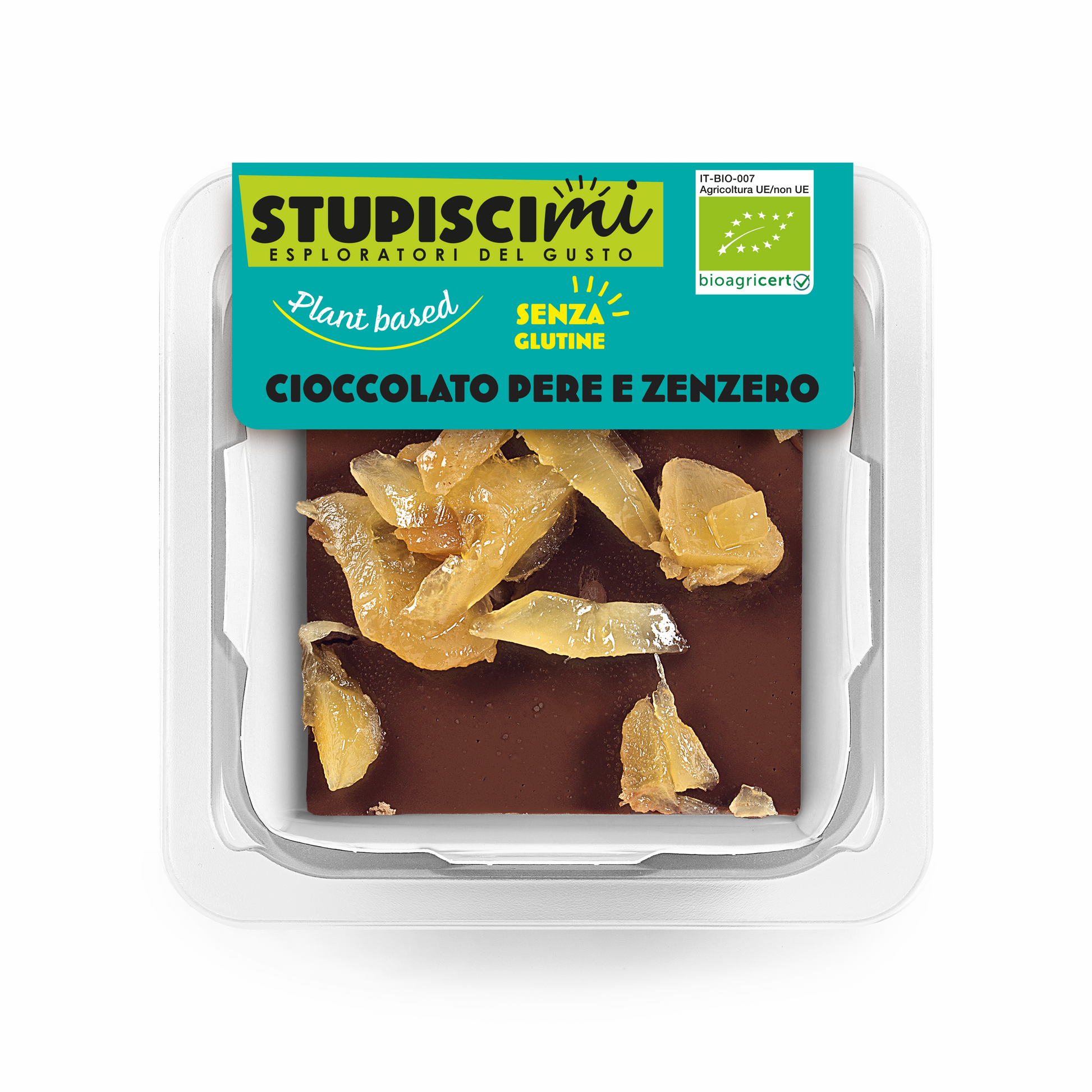 Tortino Bio Vegan Cioccolato Pere e Zenzero marchio Stupiscimi