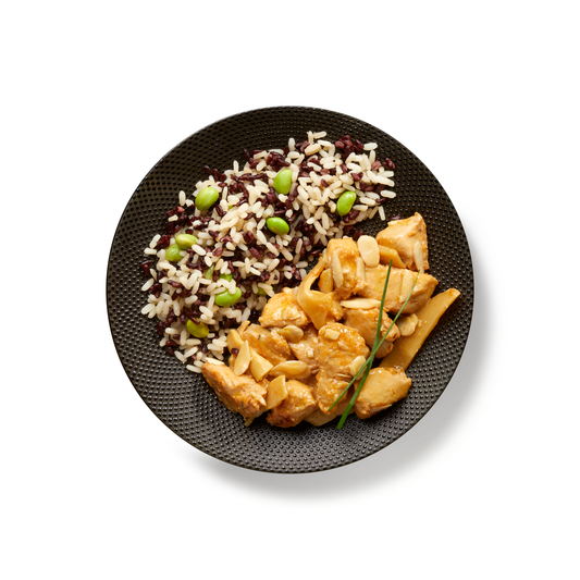 Pollo alle Mandorle con Bambù e Riso con Edamame monoporzione Stupiscimi
