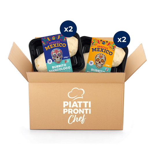 Box "Special Burritos" con Burrito di manzo e Burrito di pollo monoporzione